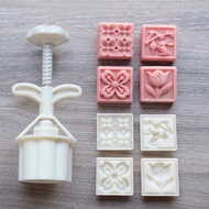 月餅模具 燕菜月餅模具 25g 50g Square Mooncake Mold Classical Jade Rabbit Hand-Pressed Pastry Mold Household No