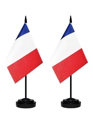 2 Packs Desk Flag Set, UK, France, Germany, Ireland, Italy, Netherlands, Britain England Dutch Table