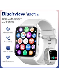 Blackview R30PRO智慧手錶（回答/撥打電話）1.83英寸高清全觸控藍牙5.0智慧手錶，男女運動健身追踪器，具有心率監測氧氣監測防水計步器、訊息提醒