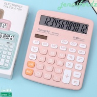 JENNIFERDZ Electronic Calculator, 12 Digits Accounting Tools Solar Calculator, Finance Candy Color L