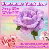 Giant Rose Fuzzy Wire DIY Craft Kit Fuzzy Wire Bouquet Tutorial | Valentine’s Gift Bouquet