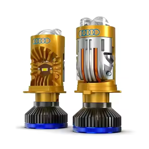 H4 Bi-LED Projector Headlight 180W 30000LM Sharp Cutoff Hi Low Beam Canbus Plug and Play LED Bulb fo