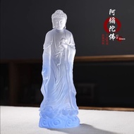 Glazed Amitabha Household Buddha Hall Decoration Living Room Decoration Place Auspicious Cloud Base 