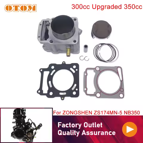ZS174MN-5 Motorcycle 77mm Cylinder Block Piston Pin Ring Gasket Kit For KEWS ZONGSHEN NB350 NB300 En