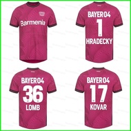 YTS 2023-2024 Bundesliga Bayer 04 Leverkusen Hradecky Kovar Lomb away goalkeeper jersey Child Adult 