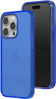 RhinoShield JellyTint Transparent Protective Case Compatible with [iPhone 15 Pro] | Exceeds Military Drop Standards, Scratch Resistant, Shockproof, Trendy Colors - Cyber Blue