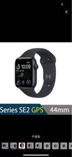 全新未拆可送禮Apple Watch SE2/ 44mm GPS黑/ 蘋果智慧手錶/運動錶帶