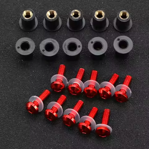 M5 Fastener Nuts Windscreen Windshield Screw Mounting Bolts FOR Honda CBR650R CBR 900 929 954 RR CBX