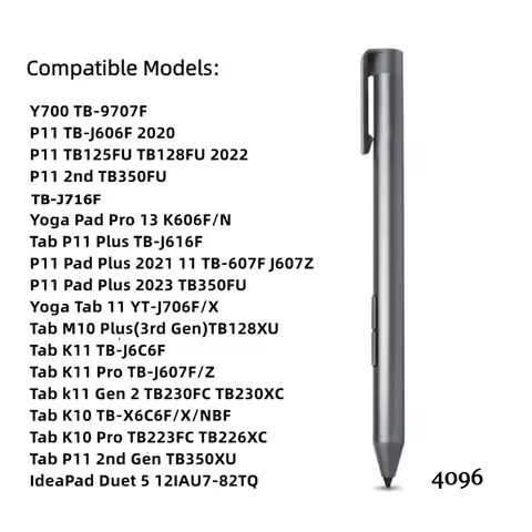 Active Touch Stylus Compatible with Lenovo Xiaoxin P11/Tab P11 Pro/Pad P11 Plus J607 J716 Precision 