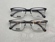 正品 HUGO BOSS model：1476 size：56-18-145總寬145框高39鈦金屬半框眼鏡
