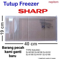 The side opening of the Sharp SJ 18 series refrigerator freezer cover