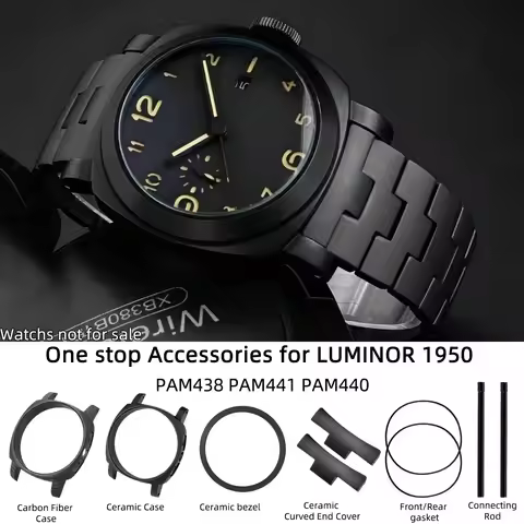 PAM01441 PAM00438 Watch Accessories Ceramic/Carbon Fiber Case/Bezel Insert/Curved End Link for Paner