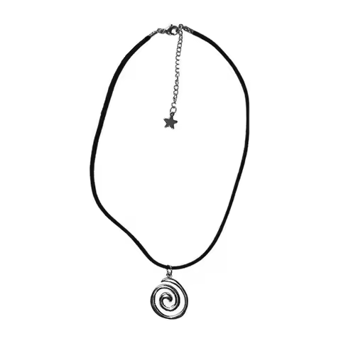 spiral pendant necklace Y2K Fairycore Grunge Leather cord