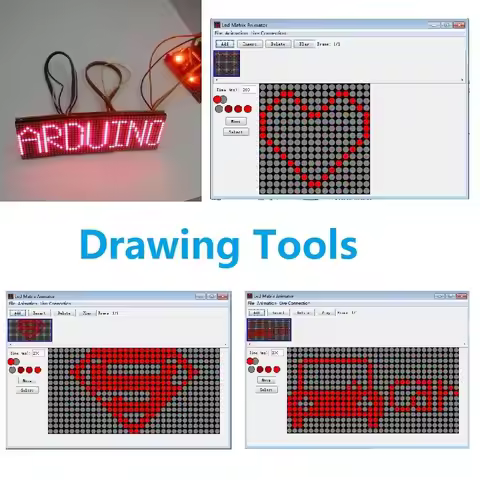 DM42A16 with ARDUINO sketch 16 x 16 Matrix Dot Red mini LED Display for R3 MEGA DUE