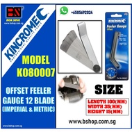 KINCROME K080007 OFFSET FEELER GAUGE 12BLADE (IMPERIAL & METRIC)/Blade Gauge Value Tap Feeler, Motor