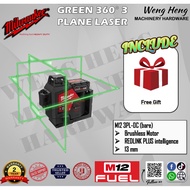 Milwaukee Green 360° 3 Plane Laser - Model M12 3PL