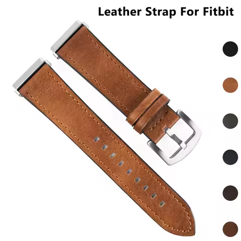 Leather Band For fitbit versa 4 band fitbit versa 3 2 Lite Men Watch Bracelet Strap For Fitbit Sense