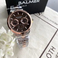 宾马 BALMER 9187L RTT-10 Sapphire Brown Dial Rosegold Index Stainless steel Women Watch