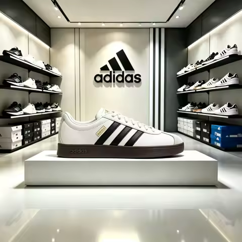 ADIDAS Vl Court Classic Lightweight, Comfortable, and Stylish Casual Shoes Unisex Low-Top Skate Shoe