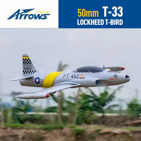 Blue Arrows 50mm T-33 T33 PNP RC Airplane Jet Radio Control Model Hobby Aircraft Park Flyer Gift Toy