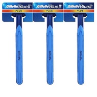 3 PCS PACK!! Gillette Blue II / Gillette Blue 2 Plus / Disposable Razor / Pisau Cukur Blue 2 (3 Piec