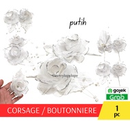 Corsage Pin Suit Corsage Brooch Flower Chest Wedding Committee White Color