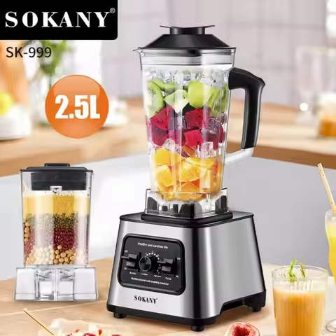 1 Sokany Plug Type 2.5L Multifunctional Wall Breaking Machine, Blender, Ice Crusher, Cooking Machine