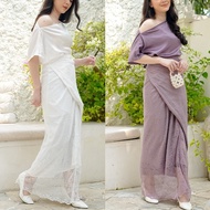 NAMÈLIS Chantilly Skirt - Luxurious Lace Wrap Skirt for Engagement Party, Pre-Wedding, Eid al-Fitr, 
