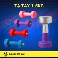Women's Dumbbells Covered with Anti-Slip Rubber - Cast Iron Dumbbells for Gym Yoga 1kg; 2kg; 3kg; 5k