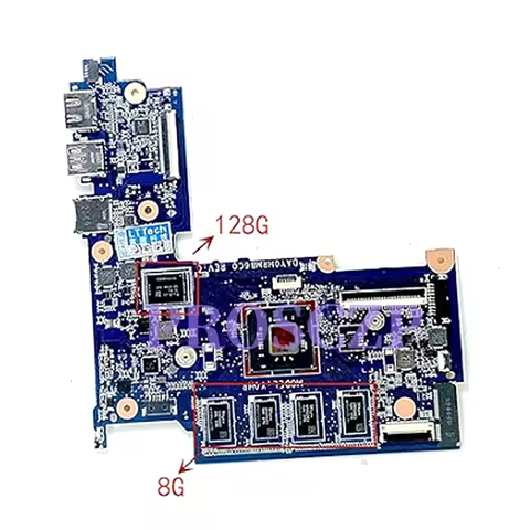 DAY0HRMB6C0 For HP K12 STR11 G5 N4100 8GB 128GeMMC WIN Laptop Motherboard L59636-601 L59636-001 100%