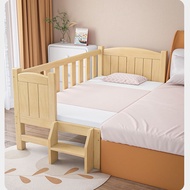 Single bed frame baby cot katil single murah gila kids bed katil single Solid Wood Crib  katil kanak kanak Baby cot bed Katil Baby Children Splicing Bed Baby bed Attached to Parents Bed with Staircase katil budak perempuan bed frame for kids 床架 儿童床