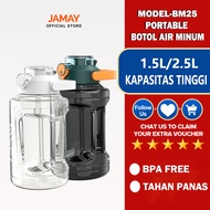 Jamay Drinking Bottle 1.5L/2.5L Large Drinking Water Bottle Sport Sport Water Bottle Portable Gym Sc