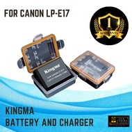 KingMa แท้100% LPE17 / LP-E17 แบตและที่ชาร์จแบตสำหรับ RP / M3 / M6 / 750d /760d / 800d / 200d (พร้อม