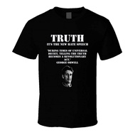 Casual Sportwear George Orwell Free Speech Truth Quote 1984 Animal Farm T-Shirt Breathble Mens Clothing