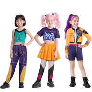 Demon Slayer Cosplay Baju Kpop Demon Hunter Kids Costume Mira Rumi Zoey Demon Hunters  Girl Hallowee