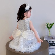 Summer New Product Sleeveless Sequined Princess Dress Super Fairy Classy Fluffy Gauze Wings Princess