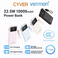 Vention CCC 3C Powerbank 22.5W Fast Charging 10000mAh & 20000mAh Power Bank with Digital Display Lan