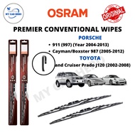 OSRAM Premier Conventional U Hook Wiper Set Toyota Land Cruiser Prado J120 (02-08)/ Porsche cayman/b