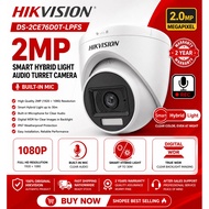 HIKVISION CCTV DS-2CE76D0T-LPFS 2MP Smart Hybrid Light Audio Fixed Turret Camera