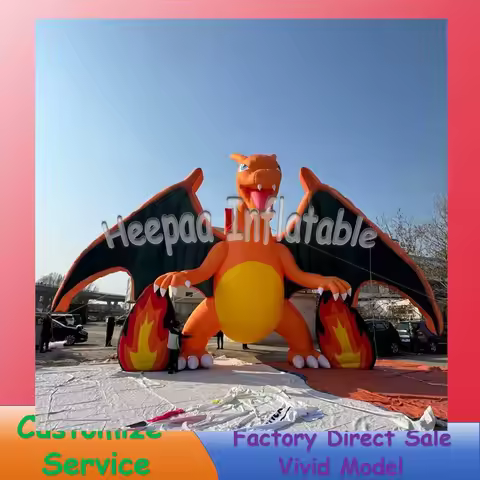 Giant Pokemon Charizard Inflatable Cartoon Customized Outdoor Advertising Inflatable Model For Event