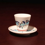 九谷燒 招福酒杯 小盤 套組 山雀