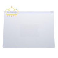 White Clear Size A5 Paper Slider Zip Closure Folders Files Bags 20 Pcs