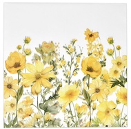 Gift Boutique 100 Count Calliopsis Yellow Flower Luncheon Napkins Disposable Paper Napkin Summer Flo