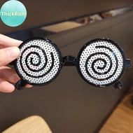 ThickRich New Cosplay Glasses Vertigo Pattern Funny Decorative Glasses Anime Dizzy Eyeglasses Birthd