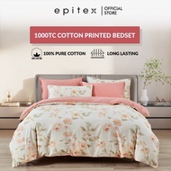 Epinova 1000TC 100% Pure Cotton Bedsheet Set With Quilt Cover | Bedsheet Set | Bedding Set | Bedset