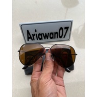 HITAM Ray-ban aviator sz 62 Glasses Black frame Brown Glass