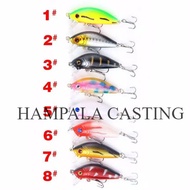 1 SET BOX (isi 8) [COD EKSTRA DISKON!!] Umpan Casting Hampala 5 cm kakap kerapu ikan kecil 1 set box