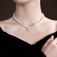 Baroque Freshwater Pearl Necklace Women Light Luxury Niche Clavicle Chain French Noble Classy Celebr