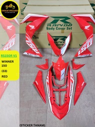 (STICKER TANAM/AIRBRUSH) RAPIDO COVER SET RS150R V1 WINNER 150 (33) RED