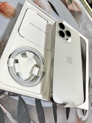 ❤️google五星評論店家❤️🎈拆封全新品🎈🔥電池100%🔥🍎 Apple iPhone 15Promax 256G🍎白色💟螢幕6.7吋💟🔺蘋果原廠保固2025/2/19(循環0次)🔺